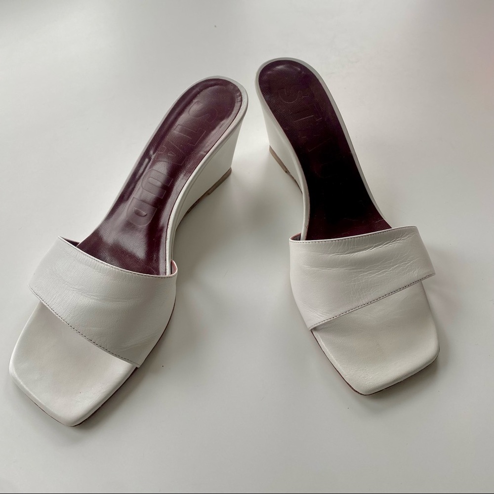 STAUD Billie wedge white Sz 39